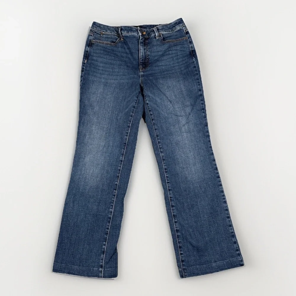 Talbots Barely Boot Jean‎ Womens 30 Blue Medium Wash Stretch Denim Mid Rise